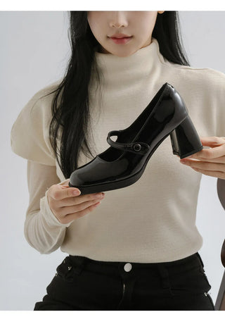 Lovely New Arrival Iver Semi-Square Mary Jane Pumps 6cm