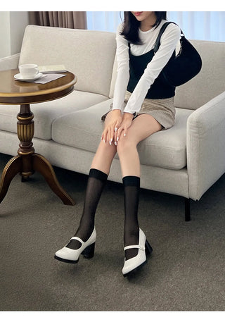 Lovely New Arrival Iver Semi-Square Mary Jane Pumps 6cm