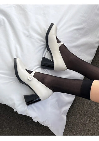 Lovely New Arrival Iver Semi-Square Mary Jane Pumps 6cm