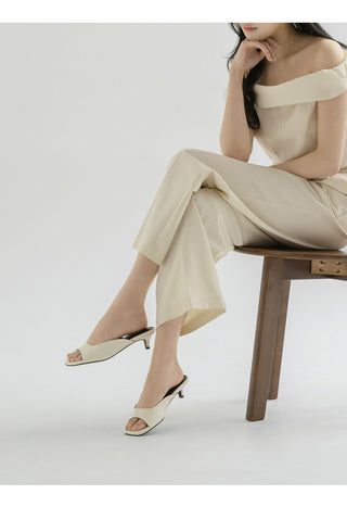 Twan Mid-heel Slipper Mules 4cm
