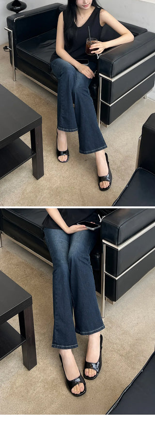 Twan Mid-heel Slipper Mules 4cm
