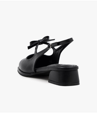 Rose Ribbon Mary Jane Low Heel Slingback 3cm