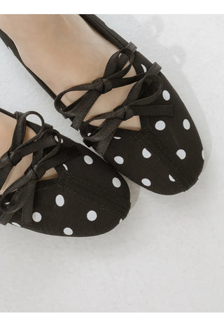 Hazel ribbon Mary Jane flat shoes 1cm