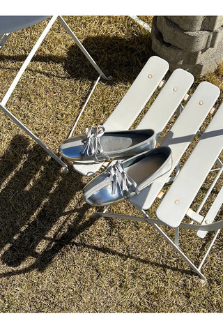 Hazel ribbon Mary Jane flat shoes 1cm