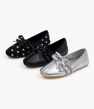 Hazel ribbon Mary Jane flat shoes 1cm