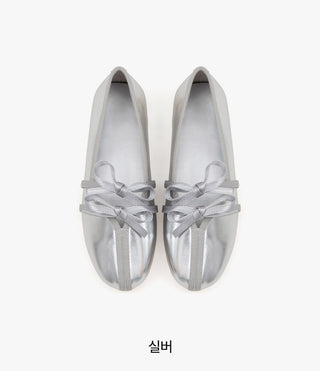 Hazel ribbon Mary Jane flat shoes 1cm