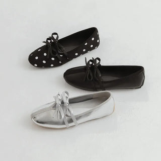 Hazel ribbon Mary Jane flat shoes 1cm