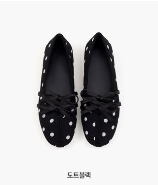 Hazel ribbon Mary Jane flat shoes 1cm