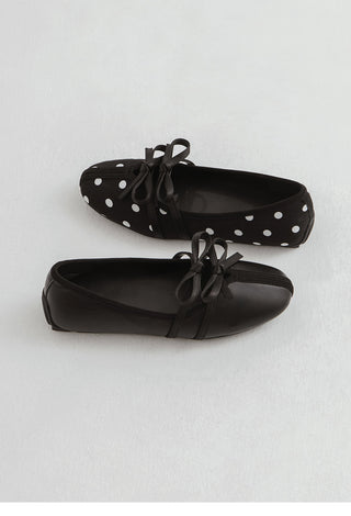 Hazel ribbon Mary Jane flat shoes 1cm