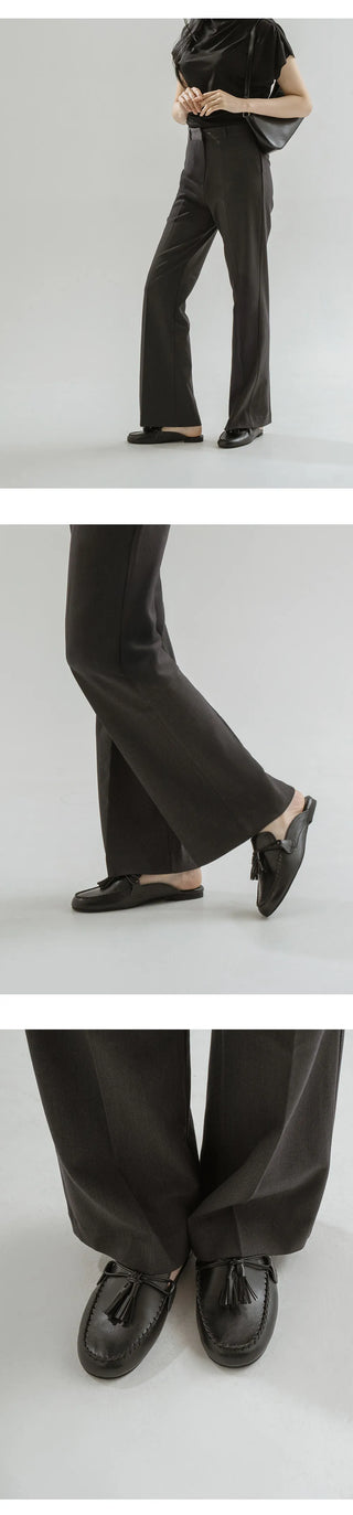 Gray tassel loafers 1cm