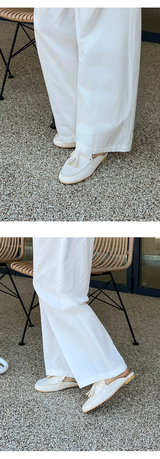 Gray tassel loafers 1cm