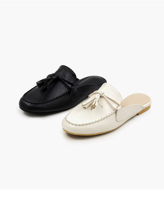 Gray tassel loafers 1cm