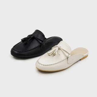 Gray tassel loafers 1cm