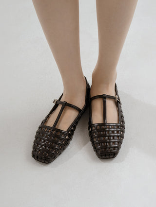Dilora Mesh Mary Jane Flat Shoes 1cm