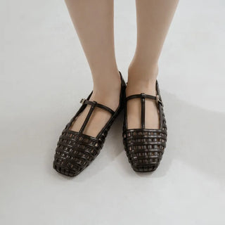 Dilora Mesh Mary Jane Flat Shoes 1cm