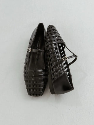Dilora Mesh Mary Jane Flat Shoes 1cm
