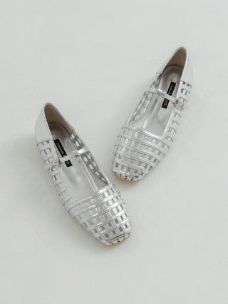 Dilora Mesh Mary Jane Flat Shoes 1cm