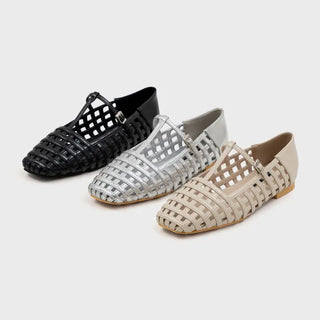 Dilora Mesh Mary Jane Flat Shoes 1cm