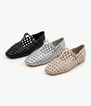 Dilora Mesh Mary Jane Flat Shoes 1cm