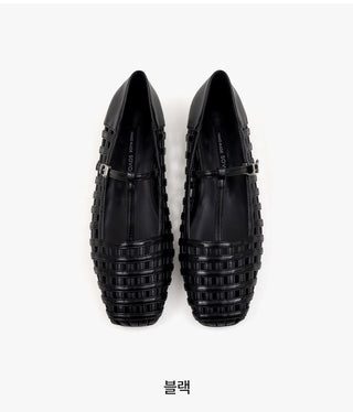 Dilora Mesh Mary Jane Flat Shoes 1cm