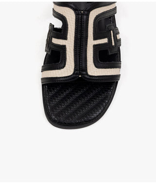 2cm span jacquard woven slipper mules