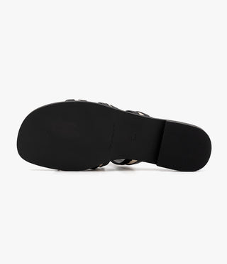 2cm span jacquard woven slipper mules