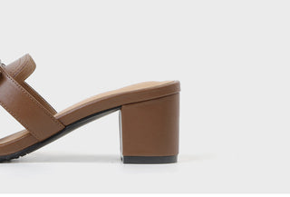 Zenith Cowhide Ribbon Mule Slippers 5cm