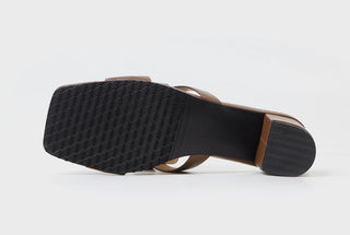 Zenith Cowhide Ribbon Mule Slippers 5cm