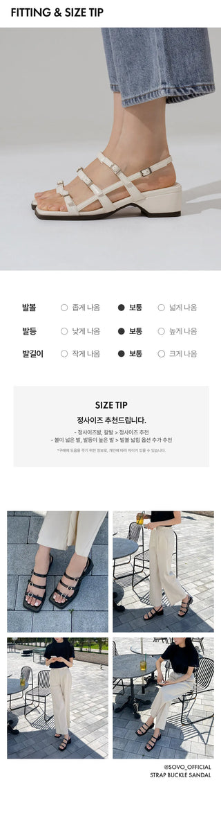 Rosty Strap Mid-heel Sandals 5cm