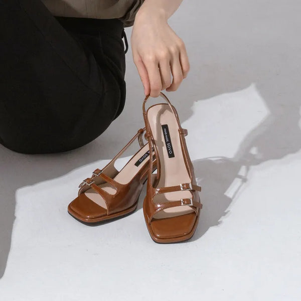Nita Double Strap Slingback Sandals 7cm