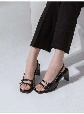 Nita Double Strap Slingback Sandals 7cm