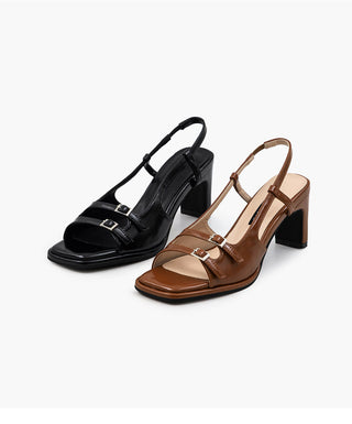 Nita Double Strap Slingback Sandals 7cm