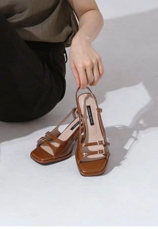 Nita Double Strap Slingback Sandals 7cm