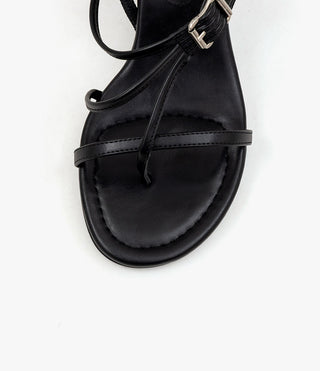 Piqué mid-heel strap sandals 6cm