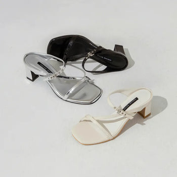 Latina Strap Mule Slippers 6cm