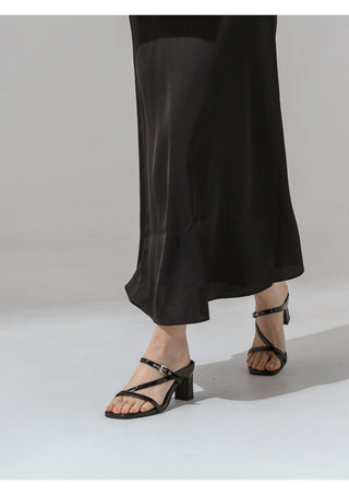 Latina Strap Mule Slippers 6cm