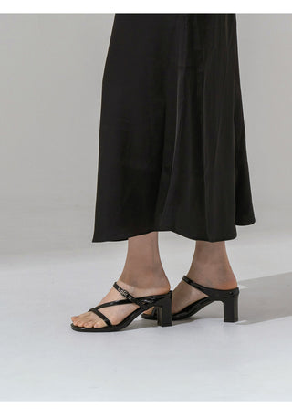 Latina Strap Mule Slippers 6cm
