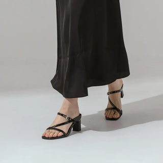 Latina Strap Mule Slippers 6cm