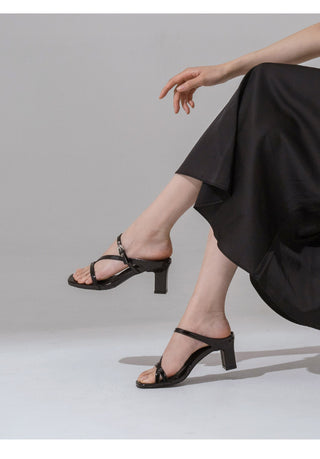 Latina Strap Mule Slippers 6cm