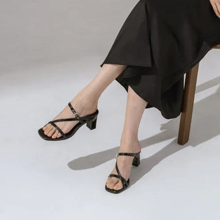 Latina Strap Mule Slippers 6cm
