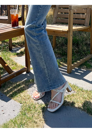 Latina Strap Mule Slippers 6cm