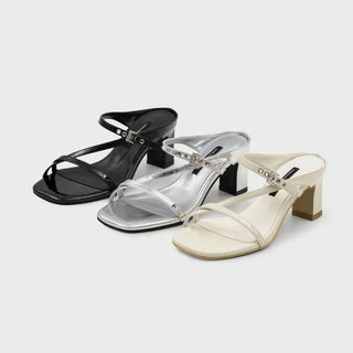 Latina Strap Mule Slippers 6cm