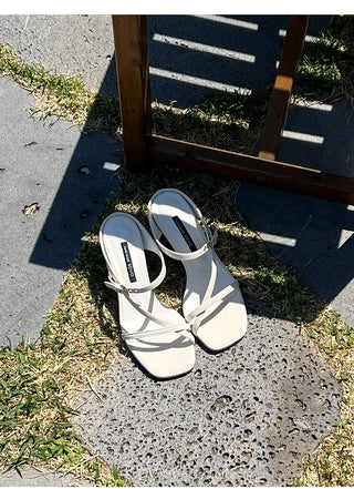 Latina Strap Mule Slippers 6cm