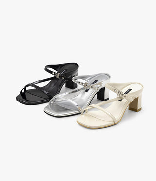 Latina Strap Mule Slippers 6cm