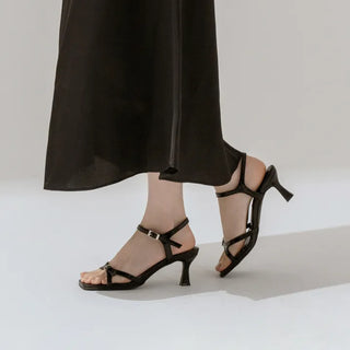 Solar Belt Strap Mid-heel Sandals 6cm