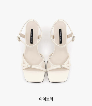 Solar Belt Strap Mid-heel Sandals 6cm