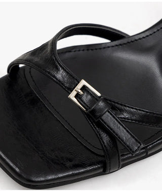 Solar Belt Strap Mid-heel Sandals 6cm