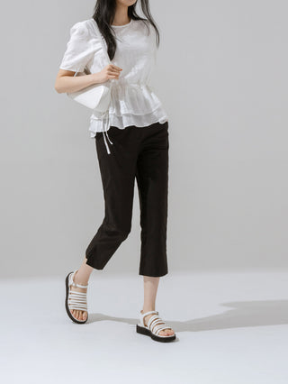Altaz Platform Strap Flat Sandals 3cm
