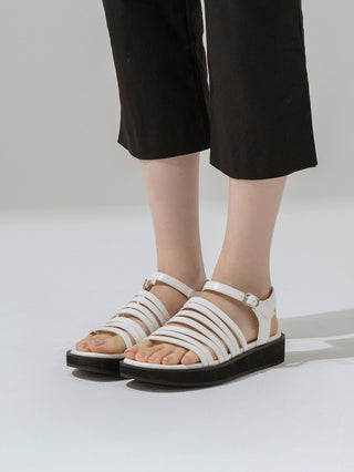 Altaz Platform Strap Flat Sandals 3cm