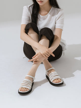 Altaz Platform Strap Flat Sandals 3cm